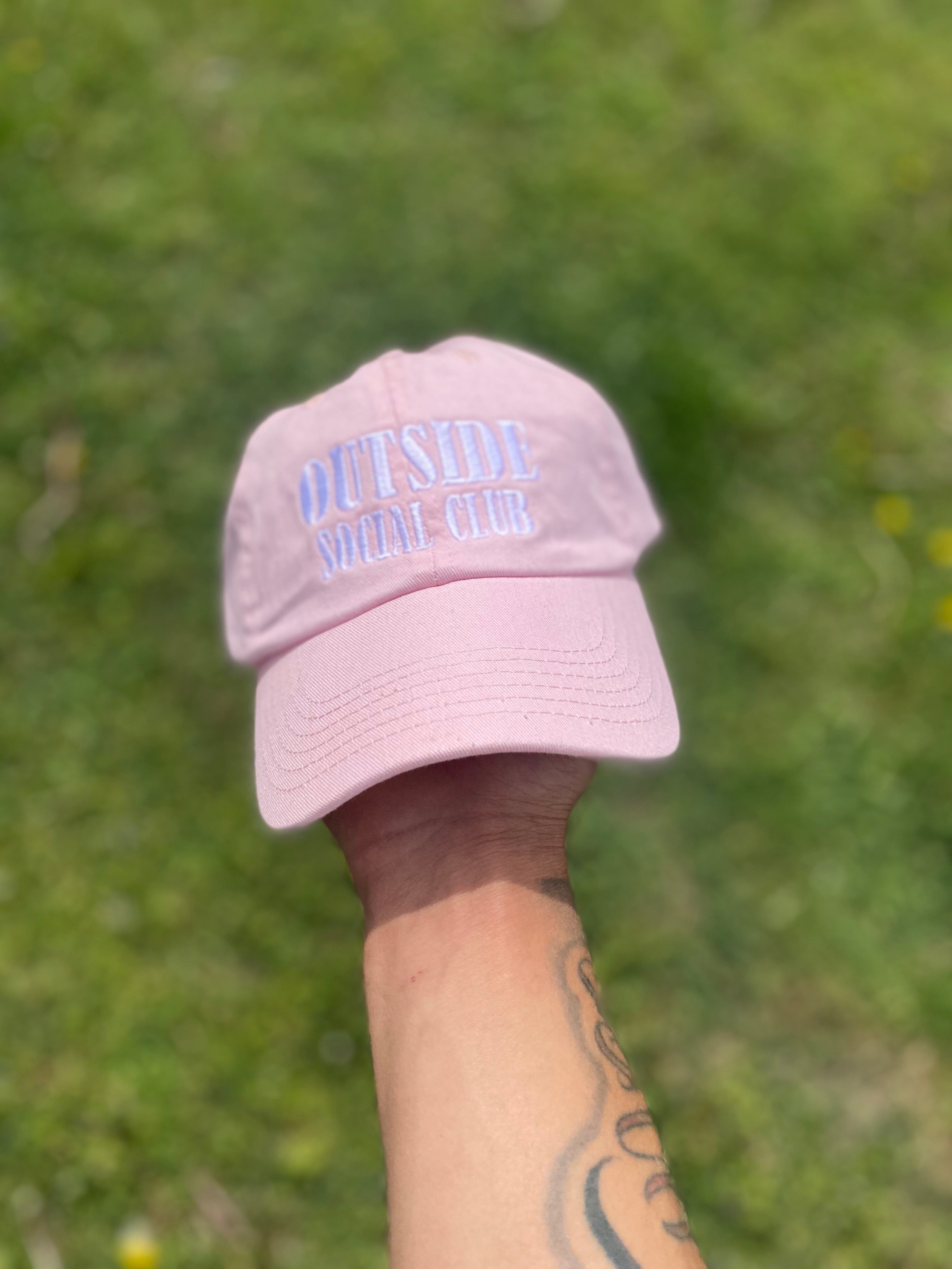 Pink curved bill "Member's only" hat