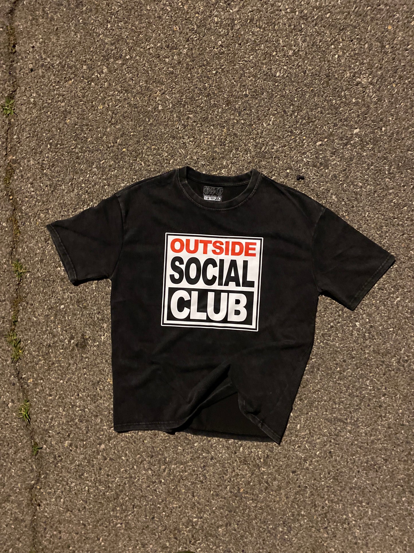 Acid washed Graphic T "Banner"