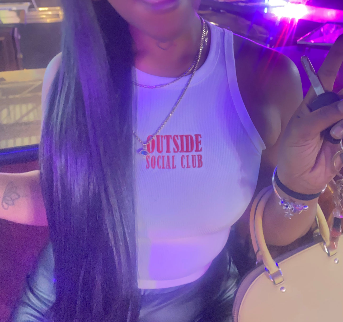 Osc crop tank top